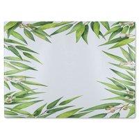 Benjamin Tate Design Leaves Border Glass Chopping Board in Natural