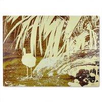 Benjamin Tate Design Pretty Bird Glass Chopping Board in Natural