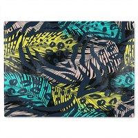 Benjamin Tate Design Animal & Tropical Print Glass Chopping Board in Natural