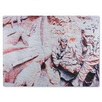 Benjamin Tate Design Getting Ready Battle Of Britain Glass Chopping Board in Natural