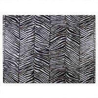 Benjamin Tate Design Zebra Grunge Print Glass Chopping Board in Natural