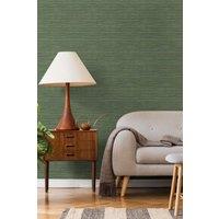 Superfresco Easy Emperor Grasscloth Sage Wallpaper in Green | Size: 10000mm x 520mm