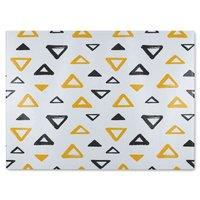 Benjamin Tate Design Egyptian Pyramids Glass Chopping Board in Natural