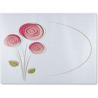 Benjamin Tate Design Rose Drawing Glass Chopping Board in Natural