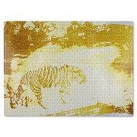 Benjamin Tate Design Golden Tiger Search Glass Chopping Board in Natural
