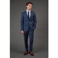 Burton Men's Dark Blue Brushed Slim Fit Suit Trousers | Size: 30S