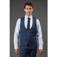 Burton Men's Dark Blue Brushed Waistcoat | Size: XL