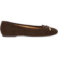 Dune London Women's 'Highest' Suede Ballet Pumps in Brown | Size: 5