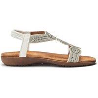 b.soleful Women's 'Sarelle' Porvair Sandals in White | Size: 2
