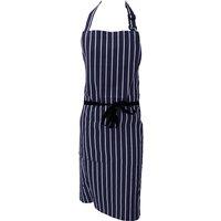 Dennys Women's Cotton Striped Workwear Butchers Apron Pack of 2 in Navy