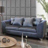 Snugg Furniture UK Limited (3 Seater) Stork Plush Velvet Sofa in Grey