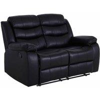 Snugg Furniture UK Limited Roman Leather Recliner 2 Seater sofa in Black