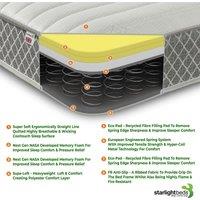 Starlight Beds Nebraska Memory Foam Spring Mattress in Light Grey | Size: King