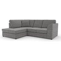 Quilted Chenille Fabric 3 to 4 Seater L Shaped Corner Sofa Left Hand Facing