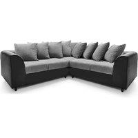 Furnishings For Less UK Ferguson 5 Seater Fabric Corner Sofa L Shaped Jumbo Cord - Scatter Back