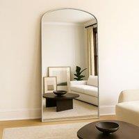 Agenzia 14 Modern Silver Metal Arch Full Length Mirror 200cm x 100cm | Size: XL