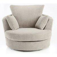 Snugg Furniture UK Limited Milo Swivel Chair Jumbo Cord Fabric in Cream