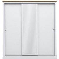 Lemon Pavilion Furniture Devon 3 Door Sliding Wardrobe - L59 x W176 x H182 cm - White | Size: 1 Pack