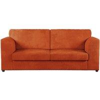 Luxor Jumbo Cord Orange Fabric 3 Seater Sofa - Fullback