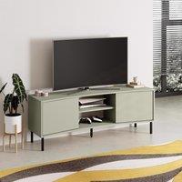 FWStyle 2 Door Curved TV Unit Stand Ash Green