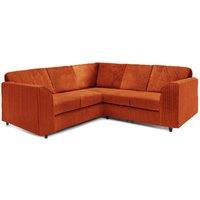 Furnishings For Less UK Ferguson 5 Seater Fabric Corner Sofa L Shaped Jumbo Cord - Full Back in Orange