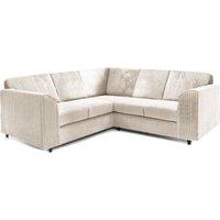 Furnishings For Less UK Ferguson 5 Seater Fabric Corner Sofa L Shaped Jumbo Cord - Full Back in Cream