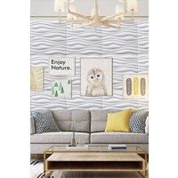 12 Pack Decorative PVC 3D Diamond Wall Panels