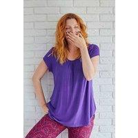 Moshulu Women's 'Tranquility' Cap Sleeve Lounge Top in Purple | Size: Large