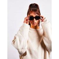 SVNX Women's Angular Cat-Eye Sunglasses in Black