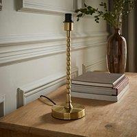 ValueLights Maeve Bobbin Bobbled Metal Table Lamp Base in Gold