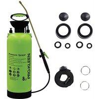 ProKleen Garden Pump Sprayer 8L With Brass Lance & Spare Seal Kits in Green