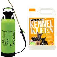 ProKleen 8L Pump Pressure Sprayer & Kennel Disinfectant 5 Fragrances Available in Yellow