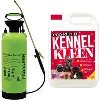 ProKleen 8L Pump Pressure Sprayer & Kennel Disinfectant 5 Fragrances Available in Red