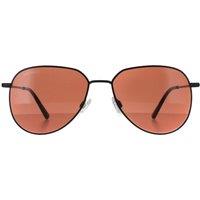 Serengeti Men's Aviator Matte Black Mineral Drivers Haywood
