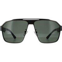 Police Men's Aviator Matte Satinised Bakelite Grey Green Polarized SPLL08 Summit 1 in Black