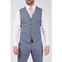 Scott Men's Plain Sharkskin Waistcoat in Blue | Size: 42R