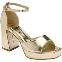 Ravel Women's Gold 'Ornsay' Peep-Toe Sandals | Size: 8