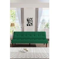 H&O Direct Modern Convertible Sofa Bed in Emerald