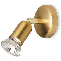 Netlighting Runner 1 Light Single Spotlight Brushed Brass GU10 in Gold