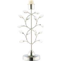 Happy Homewares Modern Tree Branch Designed Table Lamp Base in Plated Polished Chrome in Silver