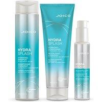 JOICO HydraSplash Hydrating Shampoo 300ml, Conditioner 250ml & Replenishing Leave-In 100ml Pack in Clear