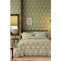 Morris & Co 'Laceflower' Cotton Duvet Cover Set in Green | Size: Double
