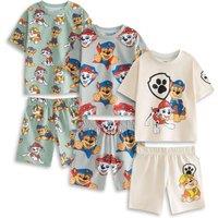 Paw Patrol Boy's Multi-Pack of 3 Short Sleeve Short Leg Pyjama Set | Multicoloured | Size: 4-5 Years