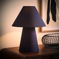 ValueLights Freddie Navy Blue Full Fabric Tapered Lamp Shade Table Lamp with Bulb