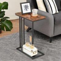Rafaelo Mobilia Side Table C Shaped in Brown