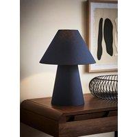 ValueLights Freddie Navy Blue Full Fabric Tapered Lamp Shade Table Lamp