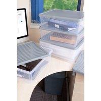 Wham Box 6x23.5L Stackable Plastic Storage Box & Lid in Clear | Size: Large