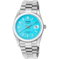 West Village 48931B Swiss Automatic Sellita SW200 Light Blue Enamel Sunray Dial Stainless Steel Watch