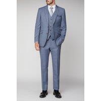 Scott Men's Sharkskin Premier Fit Trousers in Blue | Size: 36R