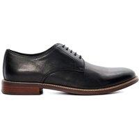 Dune London Men's Wide Fit 'Stanleyy' Leather Lace Up Shoes in Black | Size: 12